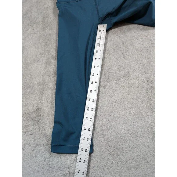 Athleta Accelerate Crop Leggings Womens XXS Teal Athletic Running Pocket - Picture 10 of 11